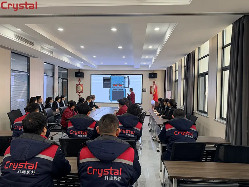 The Product R&d Department at Crystal Is Currently Holding a Technical Discussion