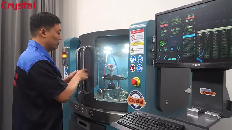 CR318 Injector Test Bench in Operation