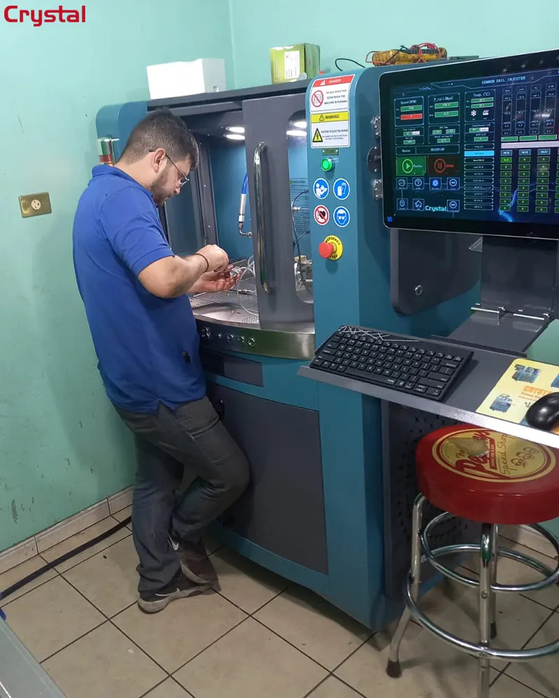 CR318-PRO Injector Test Bench: Equipment Installation in Progress