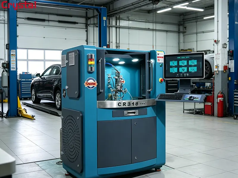 The CR318-PRO Injector Test Bench in Operation at the Workshop
