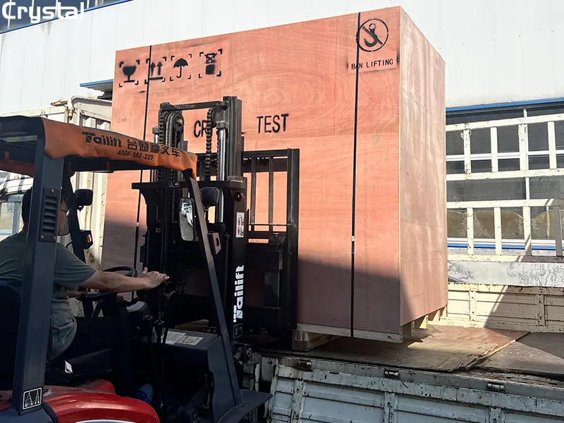 High-Pressure Common Rail Test Bench Being Loaded and Shipped