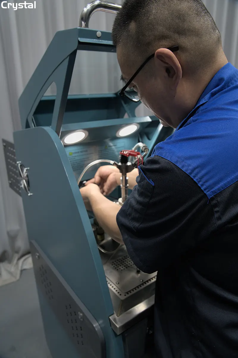 Crystal Test Bench Flow Accuracy Verification