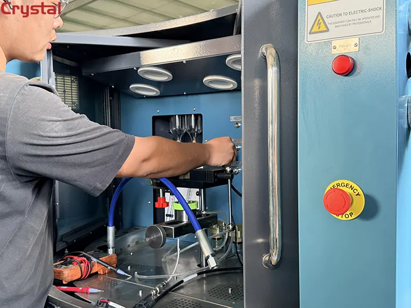 Crystal test bench supports Bosch Denso Delphi Siemens Caterpillar injectors