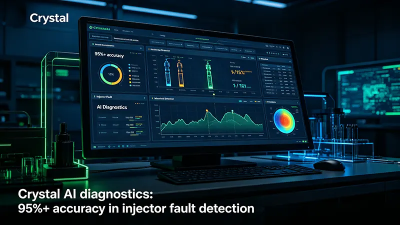 Crystal AI diagnostics: 95%+ accuracy in injector fault detection