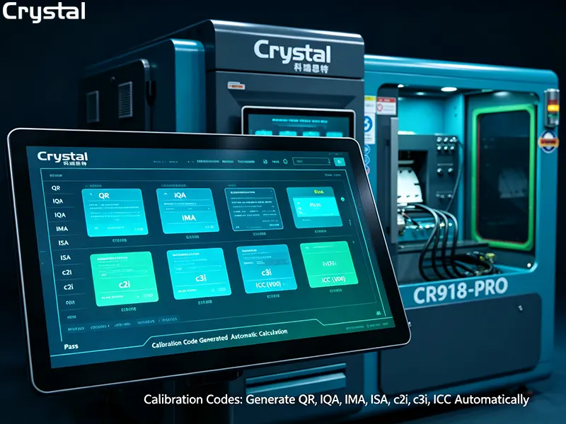 Crystal CR918-PRO test bench software generating QR IQA IMA ISA c2i c3i ICC calibration codes automatically Crystal CR918-PRO test bench software generating QR IQA IMA ISA c2i c3i ICC calibration codes automatically