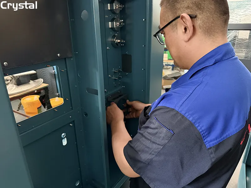 Crystal injection pump test bench with 304 stainless steel fuel circuit and three-stage filtration system – industrial-grade durability