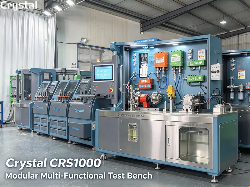 Crystal CRS1000 modular multi-functional injection pump test bench supporting common rail injectors pumps EUI EUP and HEUI systems